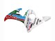 Preisgünstige Yamaha YZF R6S Motorrad Verkleidung 2006-2009 - Weiss Blau Grun Rot Kastinee Dunlop Motul