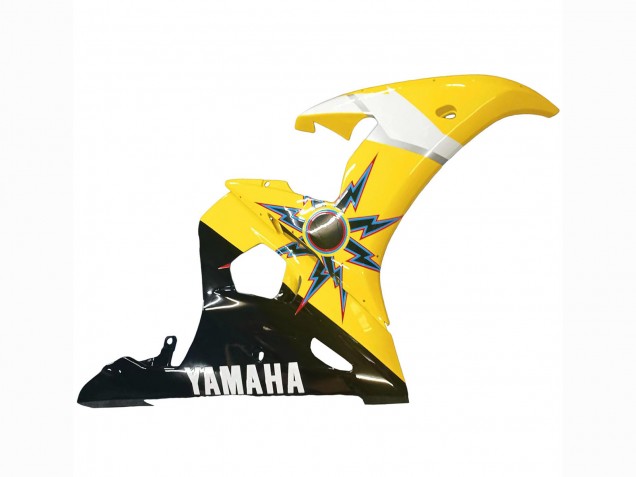 Preisgünstige Yamaha YZF R6 Motorrad Verkleidung 2003-2004 - Gelb Rot Glanzendes Schwarz 46