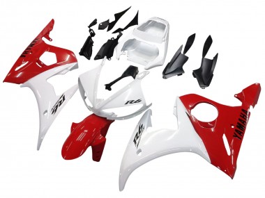 Preisgünstige Yamaha YZF R6S Motorrad Verkleidung 2006-2009 - Weiss Rot
