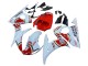 Preisgünstige Yamaha YZF R6S Motorrad Verkleidung 2006-2009 - Weiss Rot Lucky Strike Motul