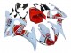 Preisgünstige Yamaha YZF R6S Motorrad Verkleidung 2006-2009 - Weiss Rot Lucky Strike Motul