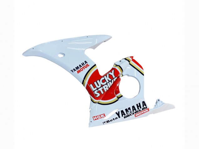 Preisgünstige Yamaha YZF R6S Motorrad Verkleidung 2006-2009 - Weiss Rot Lucky Strike Motul