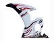 Preisgünstige Yamaha YZF R6S Motorrad Verkleidung 2006-2009 - Weiss mit Dunkel Schwarz Flamme
