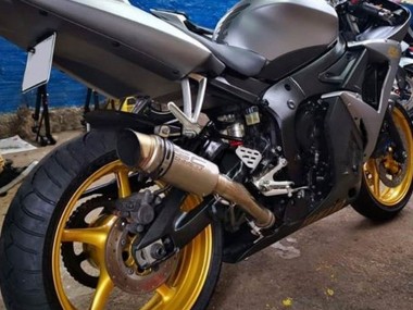 Preisgünstige Yamaha YZF R6 Motorrad Verkleidung 2003-2004 - Matt Grau Matt Schwarz Gold Aufkleber