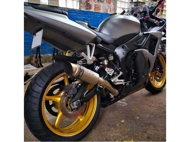 Preisgünstige Yamaha YZF R6 Motorrad Verkleidung 2003-2004 - Matt Grau Matt Schwarz Gold Aufkleber
