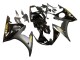 Preisgünstige Yamaha YZF R6 Motorrad Verkleidung 2003-2004 - Glanzendes Schwarz Matt Schwarz Gold Aufkleber