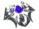 Preisgünstige Yamaha YZF R6S Motorrad Verkleidung 2006-2009 - Blau Matt Schwarz
