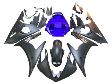Preisgünstige Yamaha YZF R6S Motorrad Verkleidung 2006-2009 - Blau Matt Schwarz