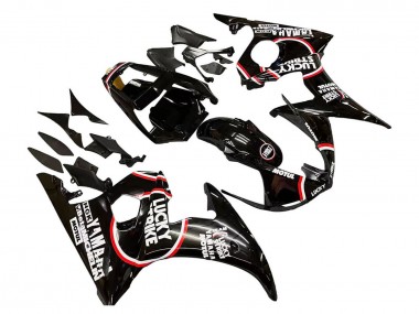 Preisgünstige Yamaha YZF R6 Motorrad Verkleidung 2003-2004 - Glanzendes Schwarz Rot Weiss Lucky Strike Motul