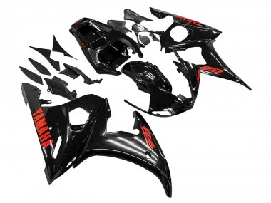 Preisgünstige Yamaha YZF R6 Motorrad Verkleidung 2003-2004 - Glanzendes Schwarz Rot