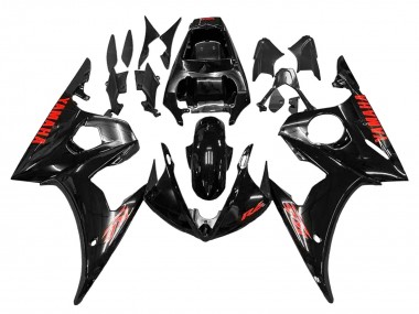 Preisgünstige Yamaha YZF R6S Motorrad Verkleidung 2006-2009 - Glanzendes Schwarz Rot