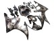 Preisgünstige Yamaha YZF R6 Motorrad Verkleidung 2003-2004 - Grau Matt Schwarz Geometric