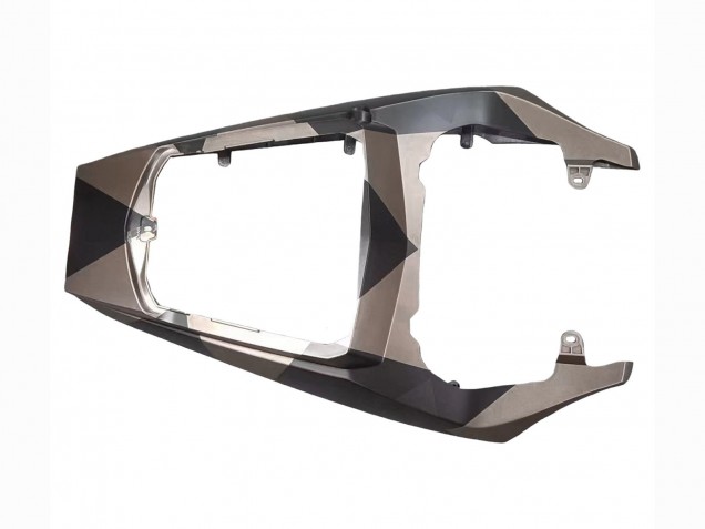 Preisgünstige Yamaha YZF R6 Motorrad Verkleidung 2003-2004 - Grau Matt Schwarz Geometric