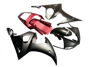 Preisgünstige Yamaha YZF R6S Motorrad Verkleidung 2006-2009 - Rot Matt Schwarz