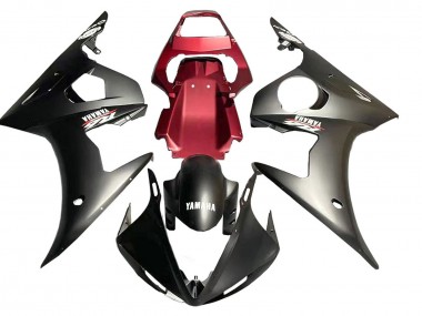 Preisgünstige Yamaha YZF R6S Motorrad Verkleidung 2006-2009 - Rot Matt Schwarz