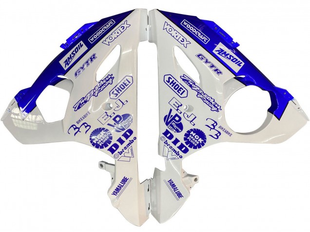 Preisgünstige Yamaha YZF R6 Motorrad Verkleidung 2003-2004 - Weiss Blau GYTR