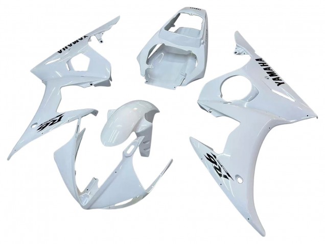 Preisgünstige Yamaha YZF R6 Motorrad Verkleidung 2003-2004 - Weiss Schwarz Aufkleber