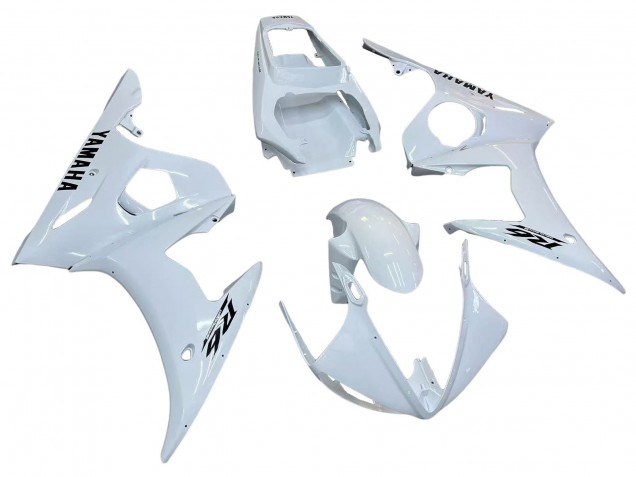 Preisgünstige Yamaha YZF R6S Motorrad Verkleidung 2006-2009 - Weiss Schwarz Aufkleber