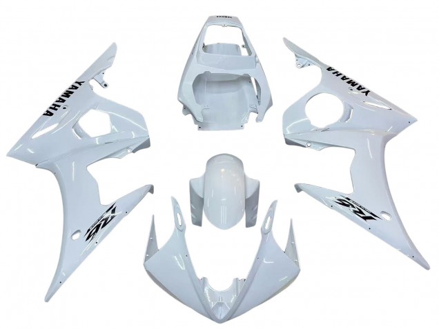 Preisgünstige Yamaha YZF R6S Motorrad Verkleidung 2006-2009 - Weiss Schwarz Aufkleber