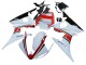Preisgünstige Yamaha YZF R6 Motorrad Verkleidung 2003-2004 - Weiss Rot Glanzendes Schwarz