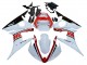 Preisgünstige Yamaha YZF R6 Motorrad Verkleidung 2003-2004 - Weiss Rot Glanzendes Schwarz