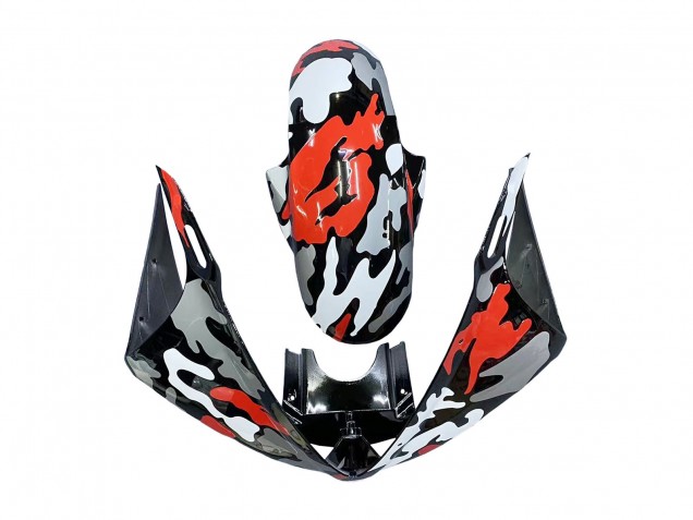 Preisgünstige Yamaha YZF R6 Motorrad Verkleidung 2003-2004 - Schwarz Rot Grau Camouflage