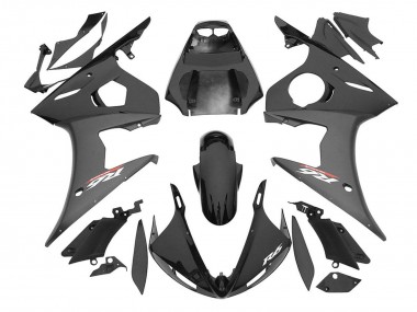 Preisgünstige Yamaha YZF R6S Motorrad Verkleidung 2006-2009 - Glanzendes Schwarz Matt Schwarz