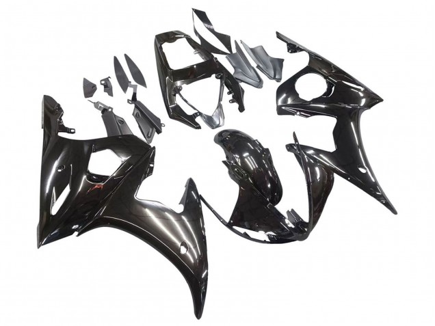 Preisgünstige Yamaha YZF R6 Motorrad Verkleidung 2003-2004 - Glanzendes Schwarz