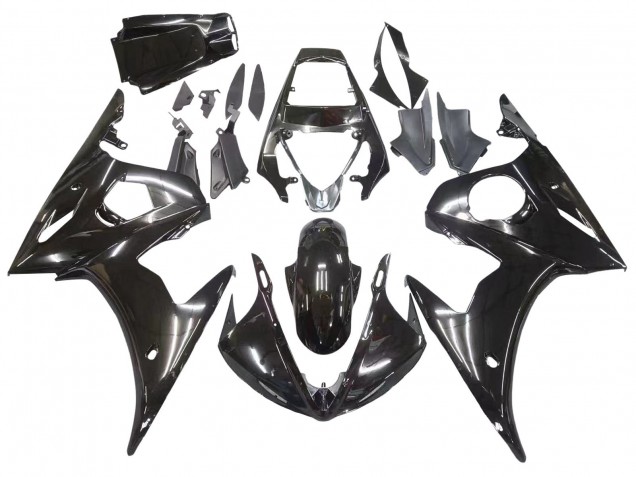 Preisgünstige Yamaha YZF R6 Motorrad Verkleidung 2003-2004 - Glanzendes Schwarz