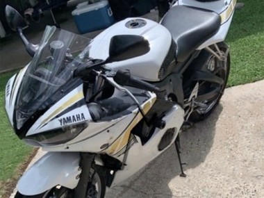 Preisgünstige Yamaha YZF R6S Motorrad Verkleidung 2006-2009 - Weiss Gold