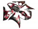 Preisgünstige Yamaha YZF 600 R6 Motorrad Verkleidung 2005 - Matt Schwarz Rot Geometric