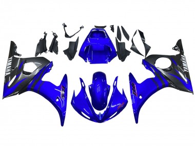 Preisgünstige Yamaha YZF 600 R6 Motorrad Verkleidung 2005 - Glanzendes Blau Schwarz