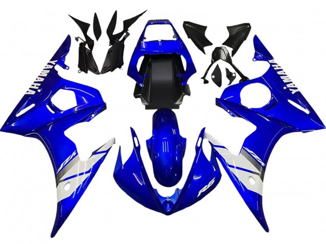 Preisgünstige Yamaha YZF 600 R6 Motorrad Verkleidung 2005 - Blau Weiss