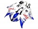 Preisgünstige Yamaha YZF 600 R6 Motorrad Verkleidung 2005 - Weiss Blau Dunlop Fiat Motul