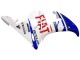 Preisgünstige Yamaha YZF 600 R6 Motorrad Verkleidung 2005 - Weiss Blau Dunlop Fiat Motul