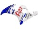 Preisgünstige Yamaha YZF 600 R6 Motorrad Verkleidung 2005 - Weiss Blau Dunlop Fiat Motul