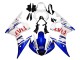 Preisgünstige Yamaha YZF 600 R6 Motorrad Verkleidung 2005 - Weiss Blau Dunlop Fiat Motul