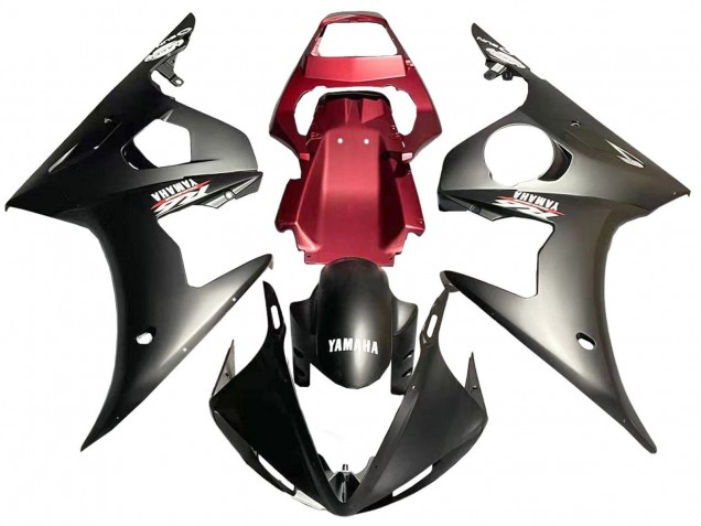 Preisgünstige Yamaha YZF 600 R6 Motorrad Verkleidung 2005 - Matt Schwarz Rot