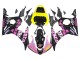 Preisgünstige Yamaha YZF 600 R6 Motorrad Verkleidung 2005 - Schwarz Rosa Gelb Repsol 46
