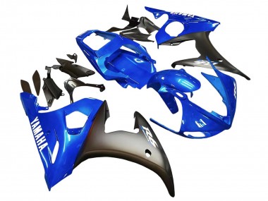 Preisgünstige Yamaha YZF 600 R6 Motorrad Verkleidung 2005 - Blau Matt Schwarz