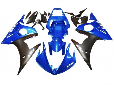 Preisgünstige Yamaha YZF 600 R6 Motorrad Verkleidung 2005 - Blau Matt Schwarz