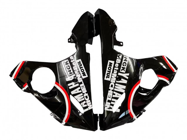 Preisgünstige Yamaha YZF 600 R6 Motorrad Verkleidung 2005 - Glanzendes Schwarz Weiss Lucky Strike Motul