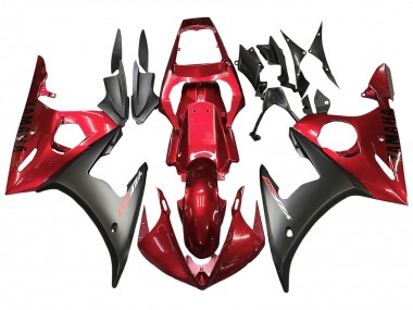 Preisgünstige Yamaha YZF 600 R6 Motorrad Verkleidung 2005 - Rot Matt Schwarz