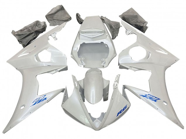 Preisgünstige Yamaha YZF 600 R6 Motorrad Verkleidung 2005 - Weiss Blau
