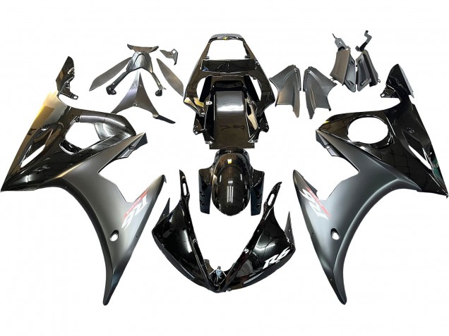 Preisgünstige Yamaha YZF 600 R6 Motorrad Verkleidung 2005 - Glanzendes Schwarz Matt Schwarz Gold