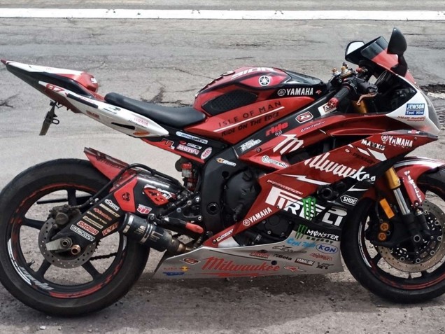 Preisgünstige Yamaha YZF 600 R6 Motorrad Verkleidung 2006-2007 - Weiss Rot Schwarz Grun Monster Milwaukee