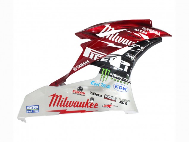 Preisgünstige Yamaha YZF 600 R6 Motorrad Verkleidung 2006-2007 - Weiss Rot Schwarz Grun Monster Milwaukee