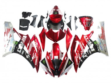 Preisgünstige Yamaha YZF 600 R6 Motorrad Verkleidung 2006-2007 - Weiss Rot Schwarz Grun Monster Milwaukee