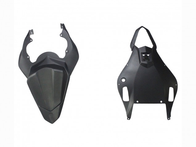 Preisgünstige Yamaha YZF 600 R6 Motorrad Verkleidung 2006-2007 - Matt Schwarz Silber Flamme