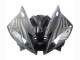 Preisgünstige Yamaha YZF 600 R6 Motorrad Verkleidung 2006-2007 - Matt Schwarz Silber Flamme
